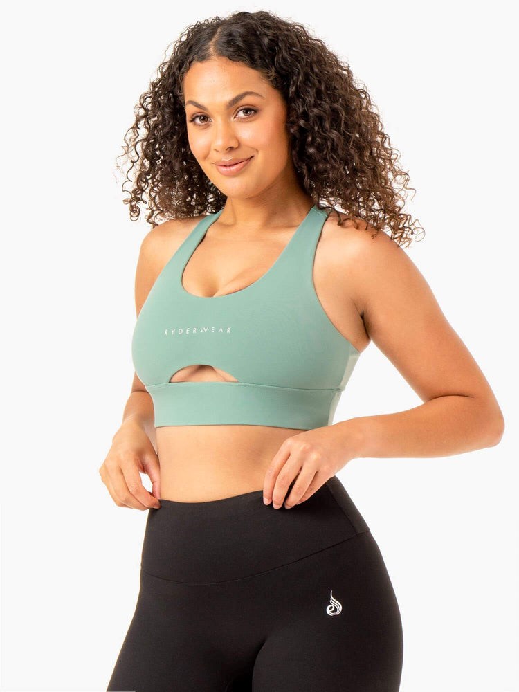 Ryderwear Focus Contour Sports Bra Sage | ALV-145708