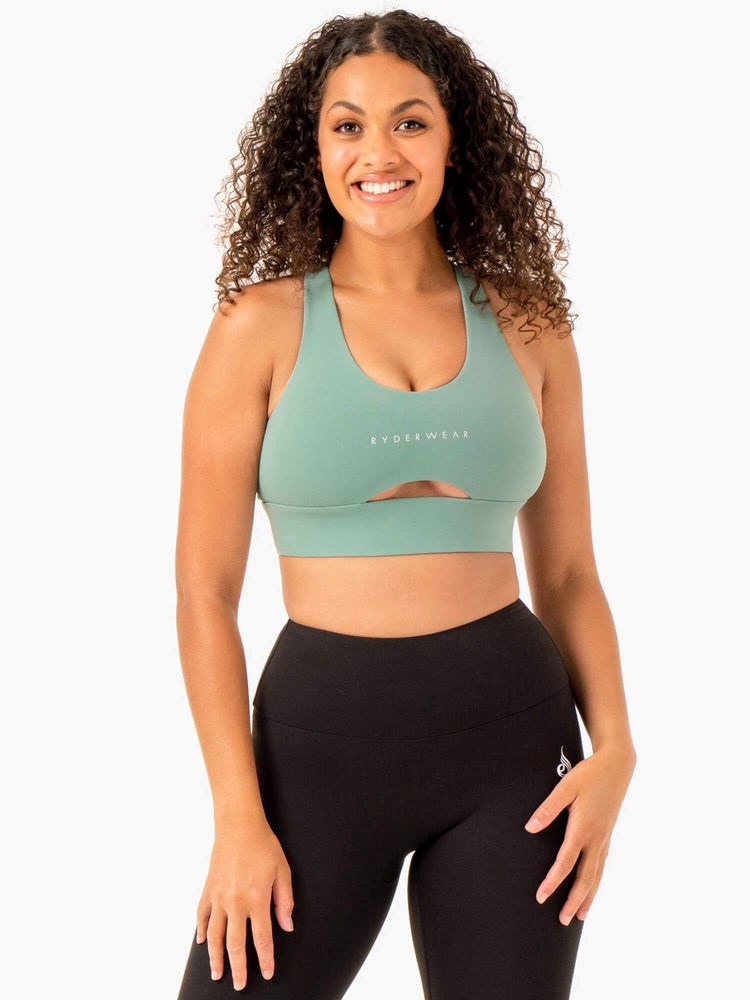 Ryderwear Focus Contour Sports Bra Sage | ALV-145708