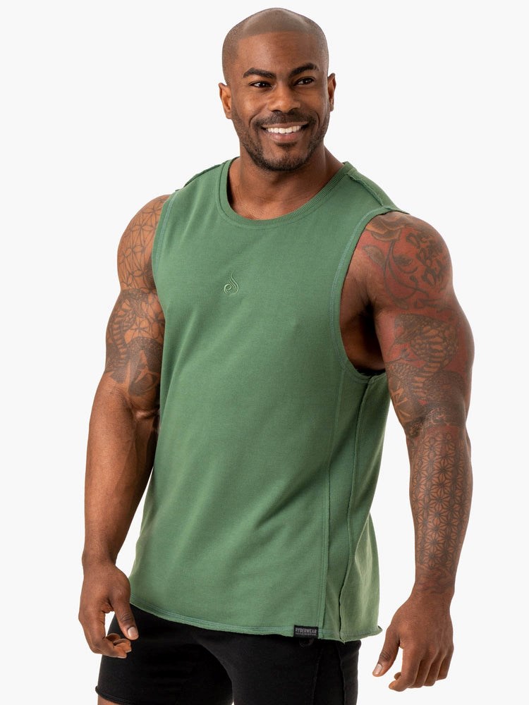 Ryderwear Force Fleece Tank Gröna | BJW-674193