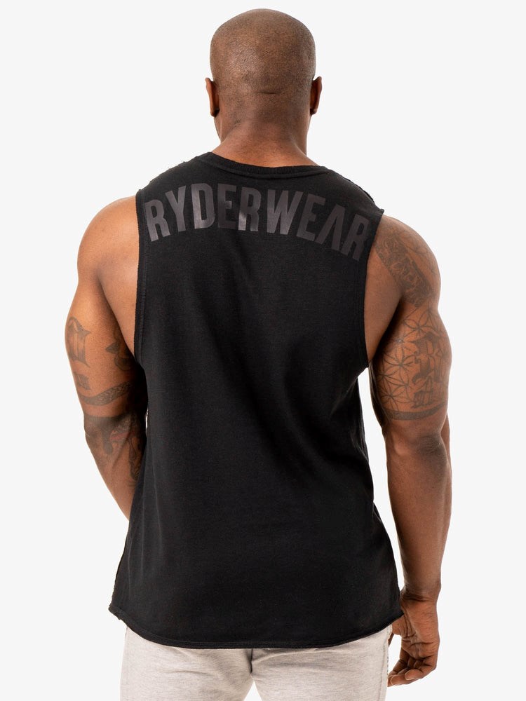 Ryderwear Force Fleece Tank Svarta | UOE-970483