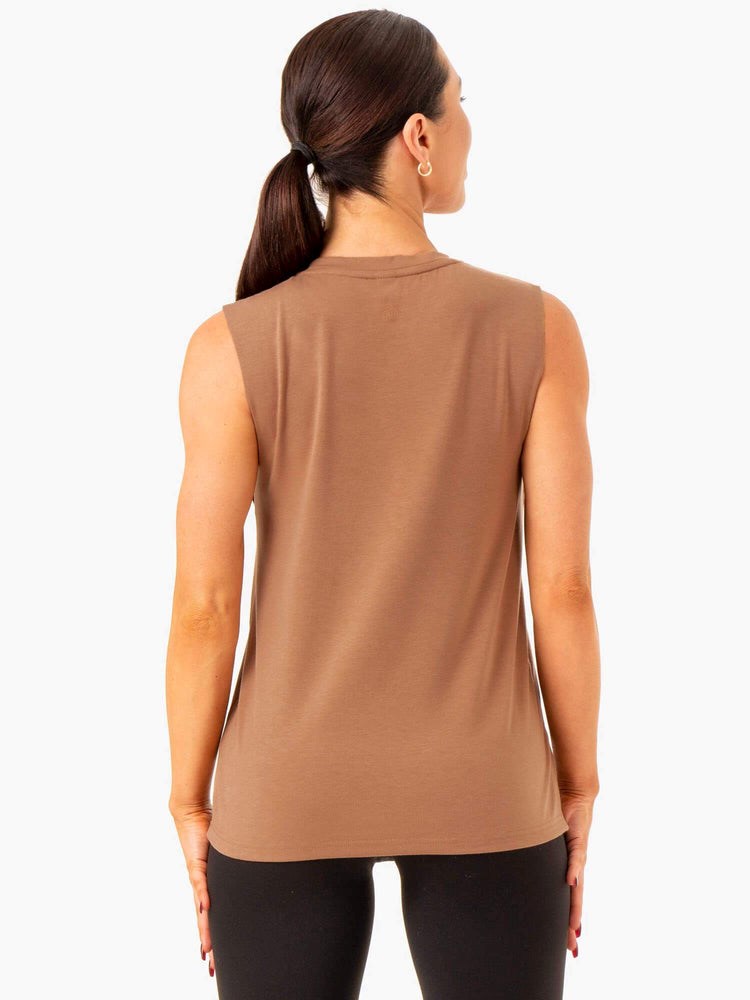 Ryderwear Foundation Muscle Tank Mocha | YQO-845201