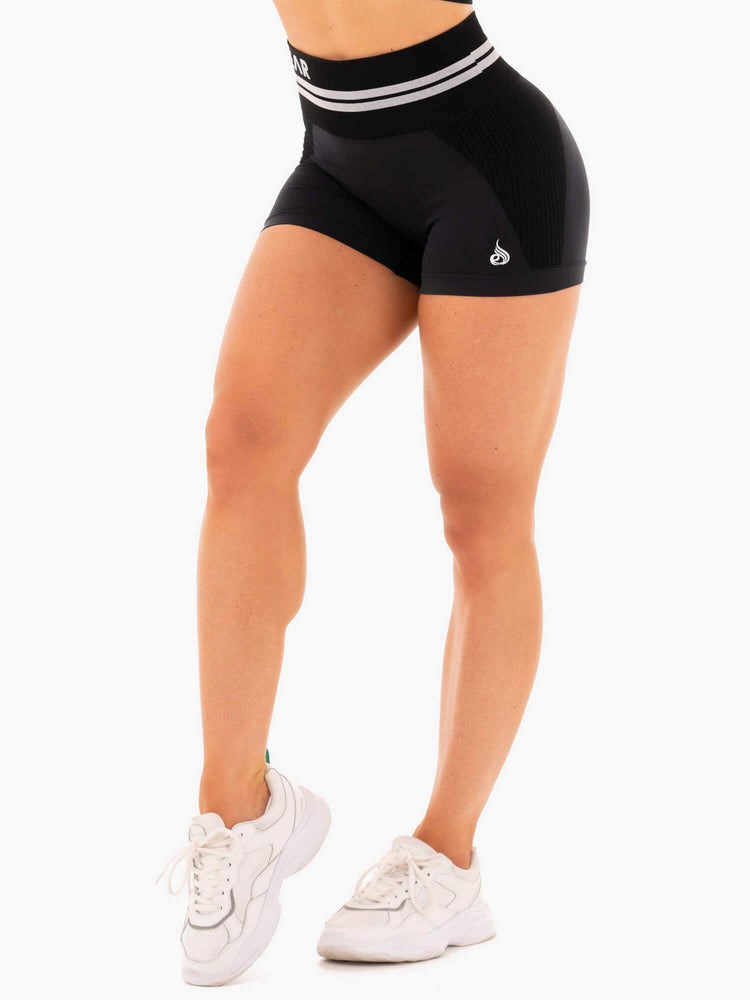 Ryderwear Freestyle Seamless High Waisted Shorts Svarta | AGX-895671