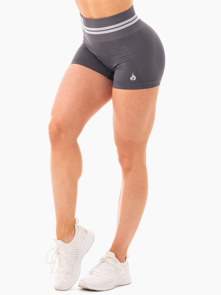 Ryderwear Freestyle Seamless High Waisted Shorts Charcoal | BJZ-268794