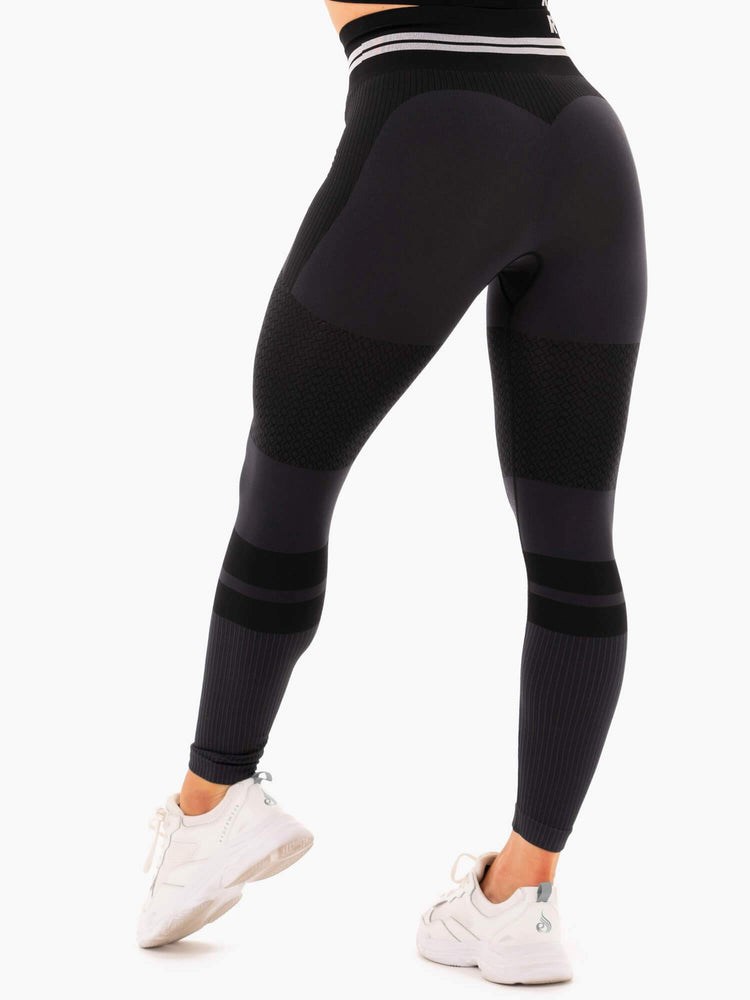 Ryderwear Freestyle Seamless High Waisted Leggings Svarta | WKA-084567