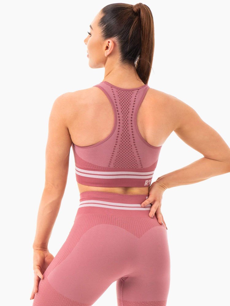 Ryderwear Freestyle Seamless Longline Sports Bra Rosa | DEK-536871