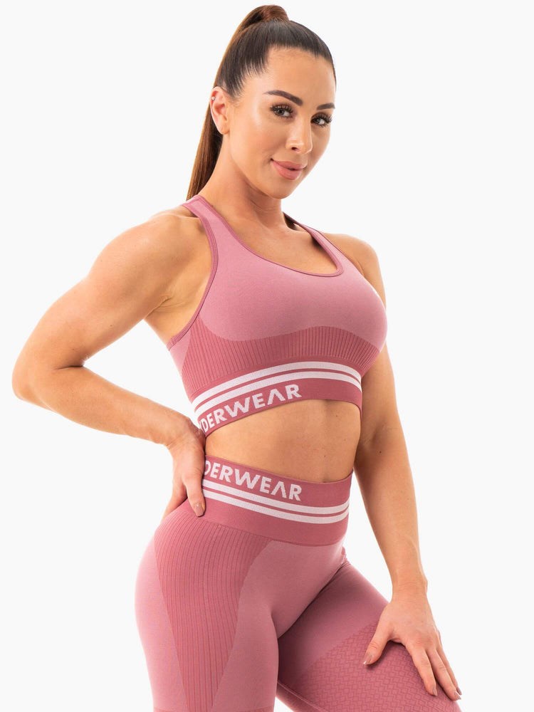 Ryderwear Freestyle Seamless Longline Sports Bra Rosa | DEK-536871