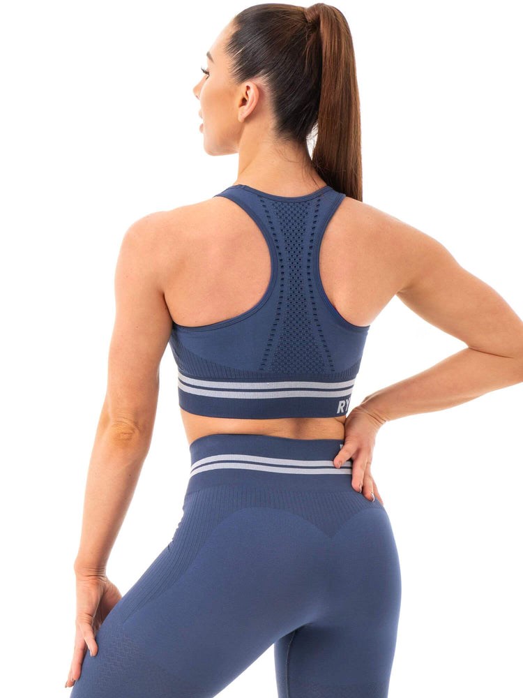 Ryderwear Freestyle Seamless Longline Sports Bra Blå | FUA-534781