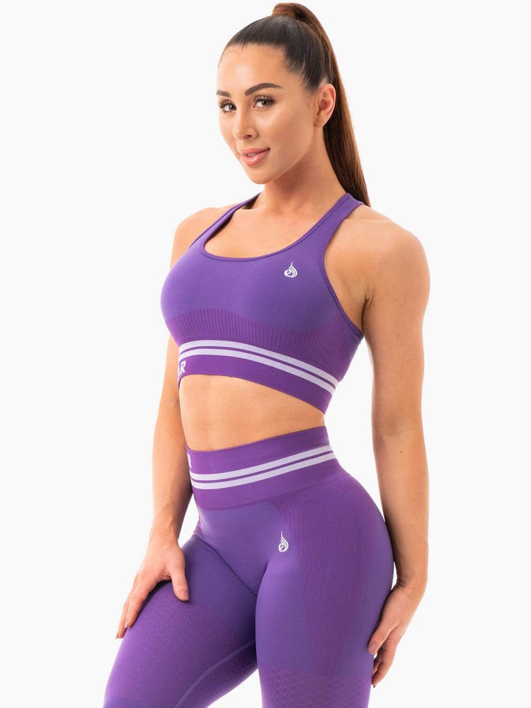 Ryderwear Freestyle Seamless Longline Sports Bra Lila | HDG-263850