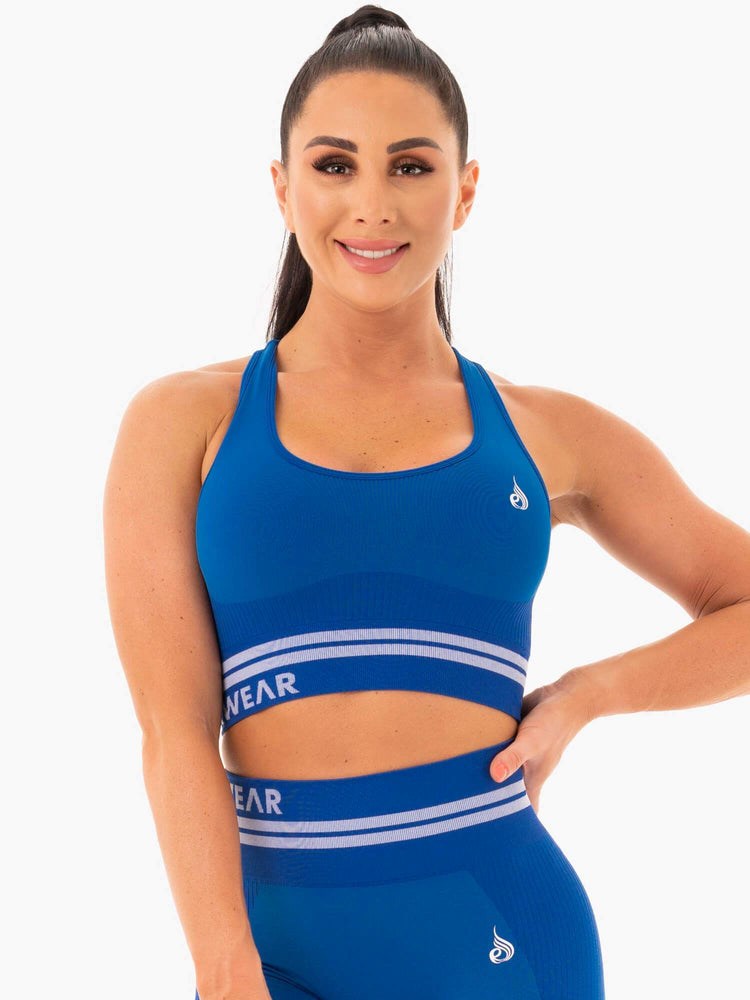 Ryderwear Freestyle Seamless Longline Sports Bra Blå | RUD-326478