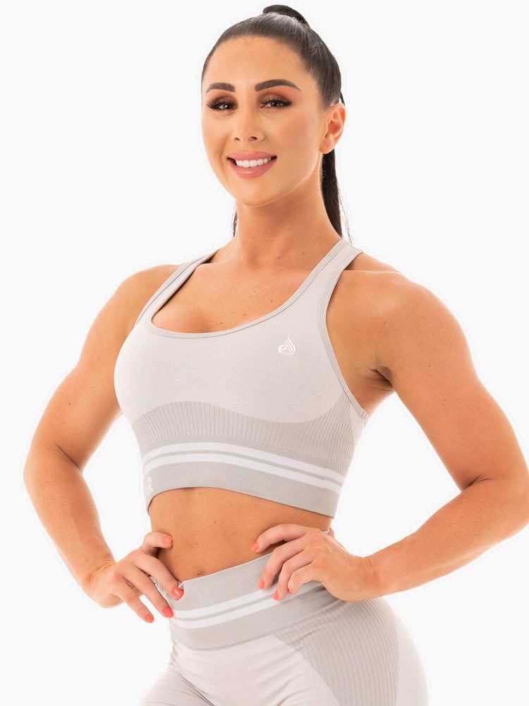 Ryderwear Freestyle Seamless Longline Sports Bra Grå | YVO-796248