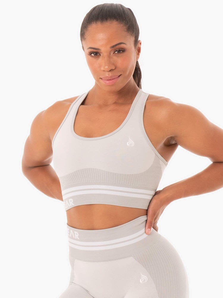 Ryderwear Freestyle Seamless Longline Sports Bra Grå | YVO-796248