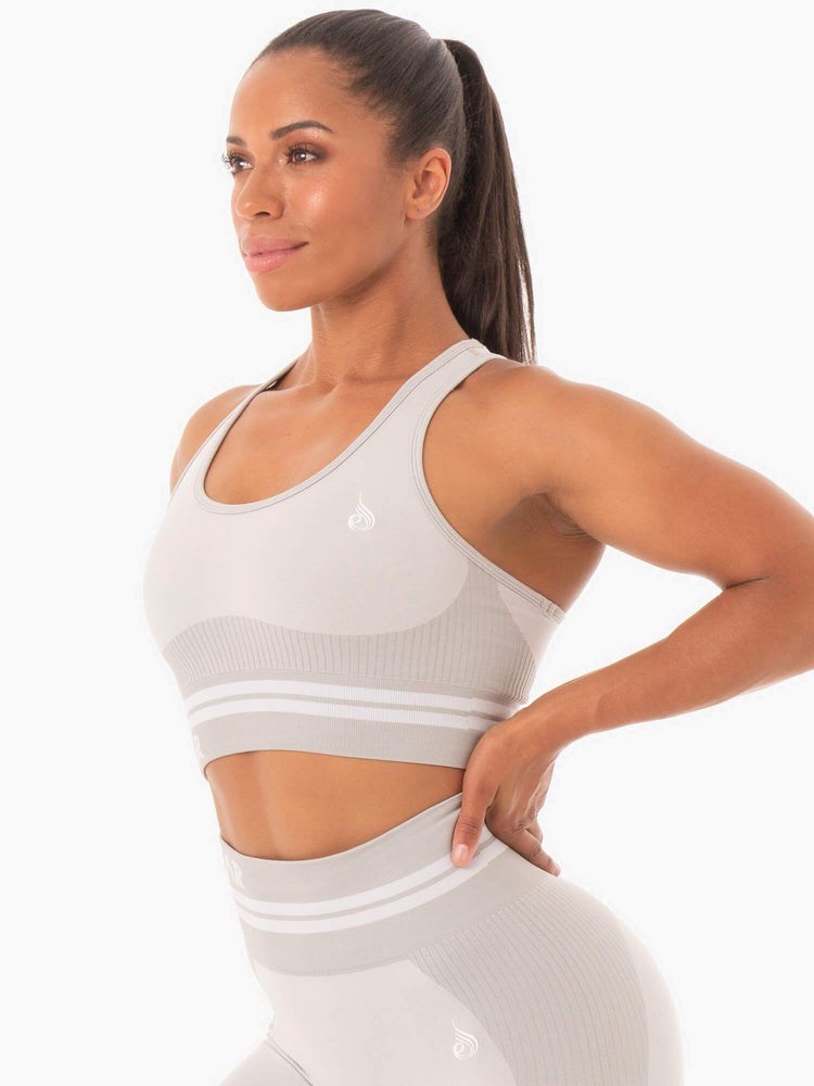 Ryderwear Freestyle Seamless Longline Sports Bra Grå | YVO-796248