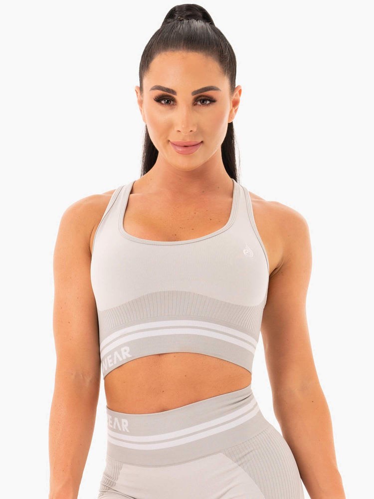 Ryderwear Freestyle Seamless Longline Sports Bra Grå | YVO-796248