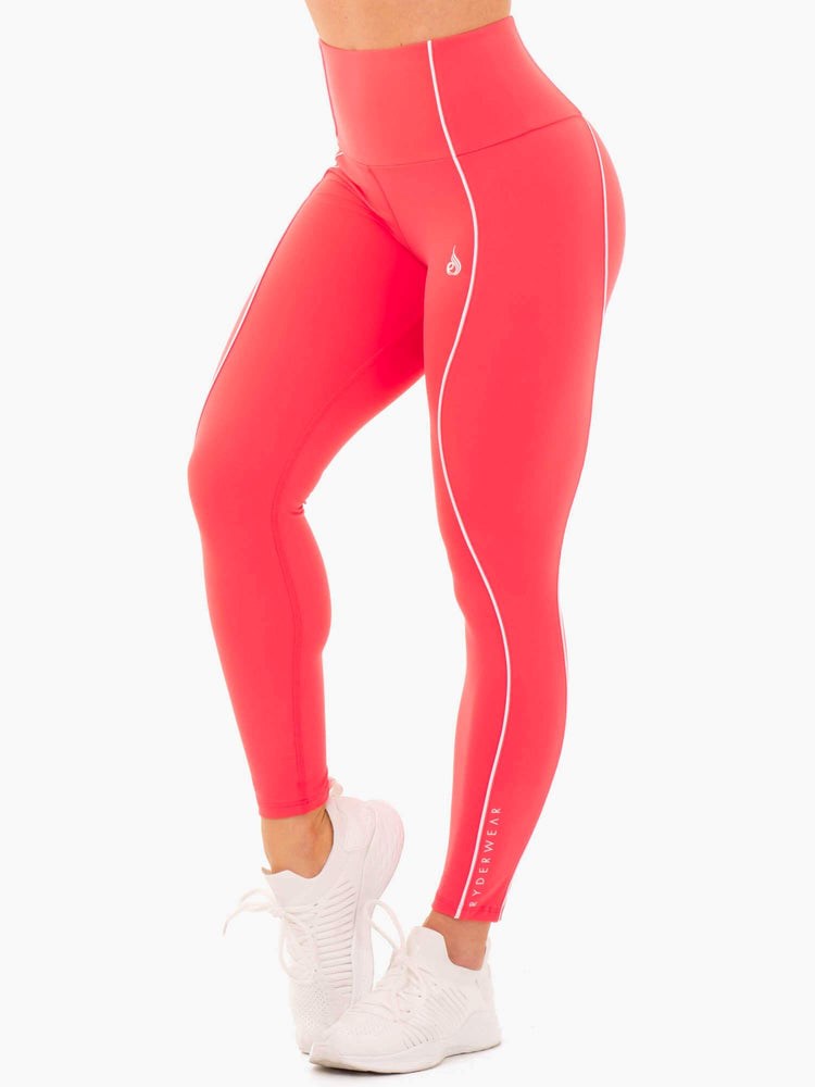 Ryderwear Glow High Waisted Leggings Watermelon | ODB-413928