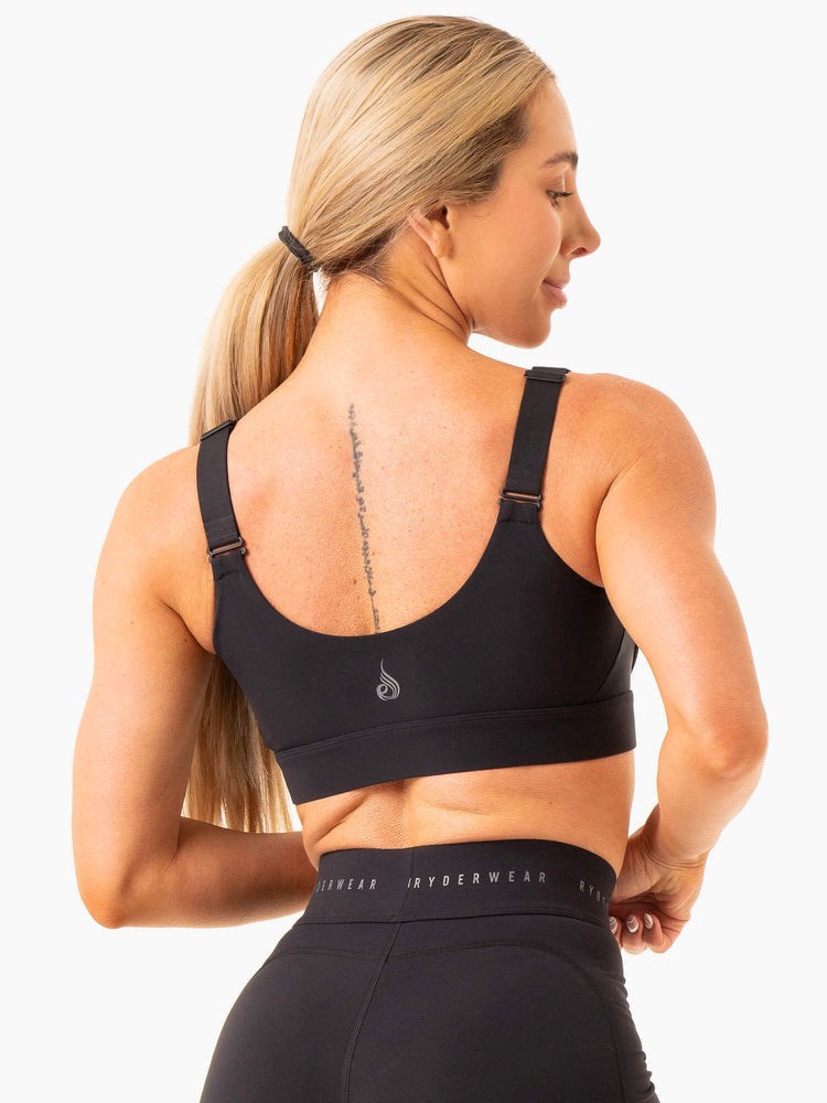 Ryderwear Heighten High Impact Sports Bra Svarta | UIZ-837254