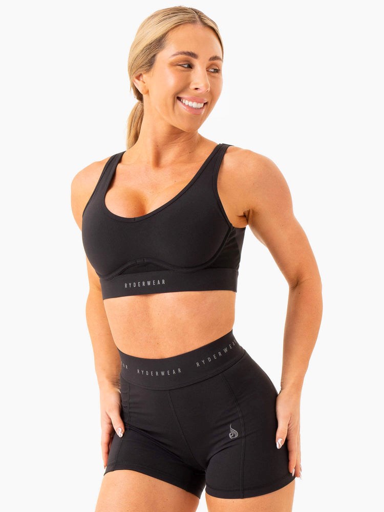 Ryderwear Heighten High Impact Sports Bra Svarta | UIZ-837254