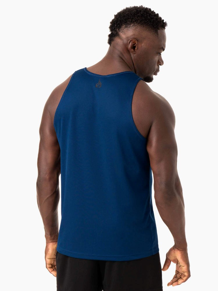 Ryderwear Heighten Mesh Regular Tank Blå | CZJ-157482