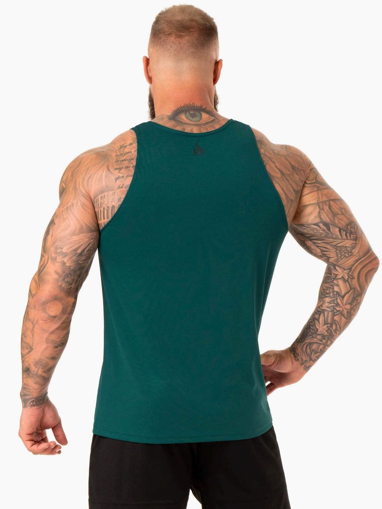 Ryderwear Heighten Mesh Regular Tank Emerald | EHD-107965