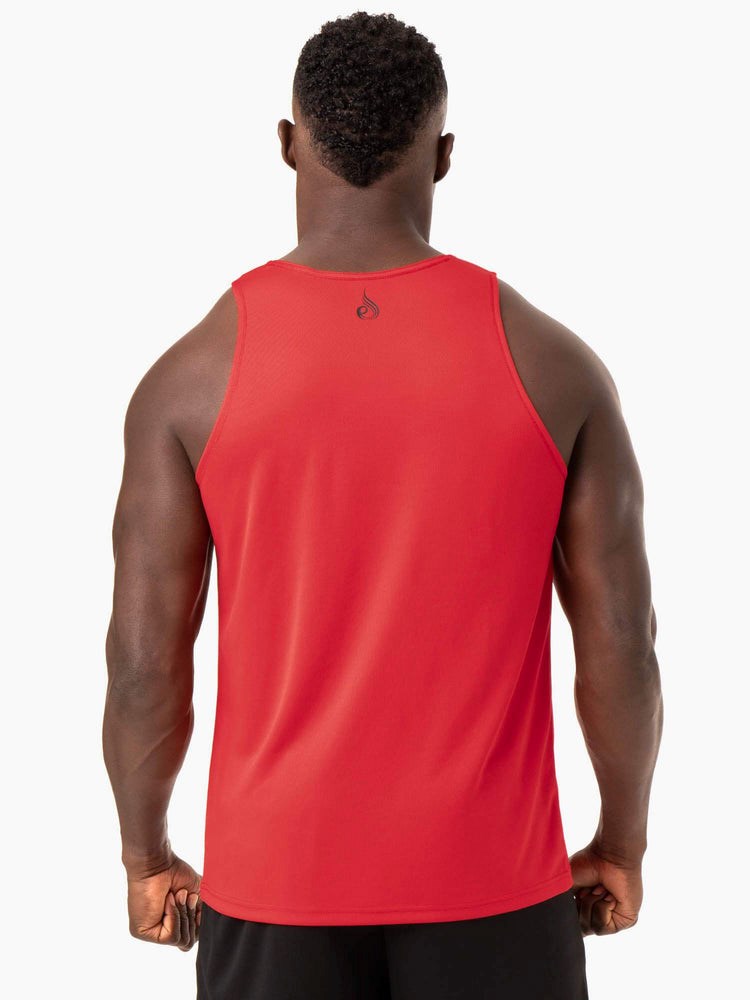 Ryderwear Heighten Mesh Regular Tank Röda | COE-973081