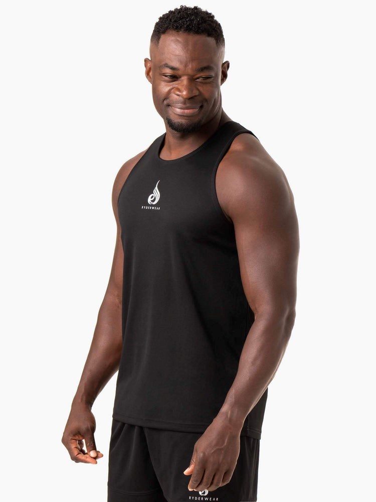 Ryderwear Heighten Mesh Regular Tank Svarta | KEW-724350