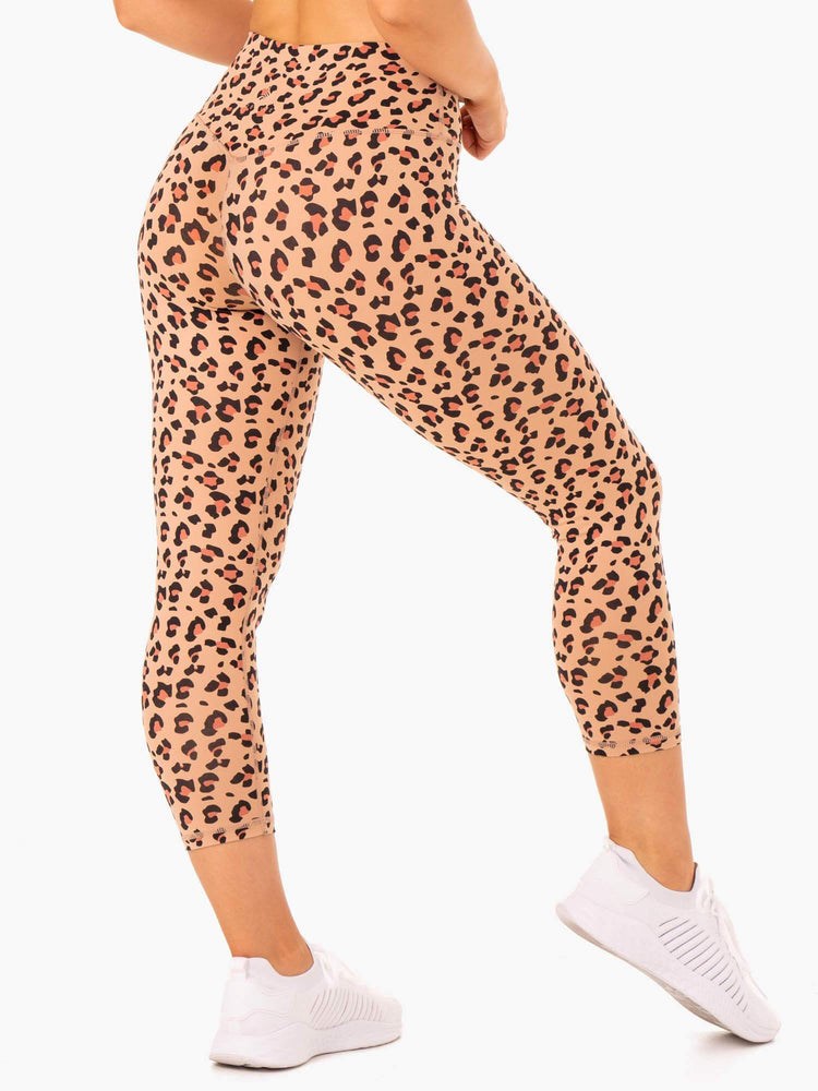 Ryderwear Hybrid 7/8 Leggings Leopard | IAH-734628