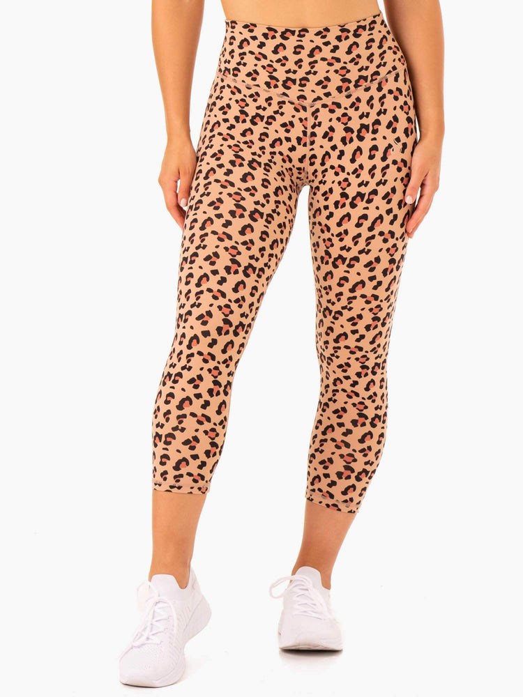 Ryderwear Hybrid 7/8 Leggings Leopard | IAH-734628