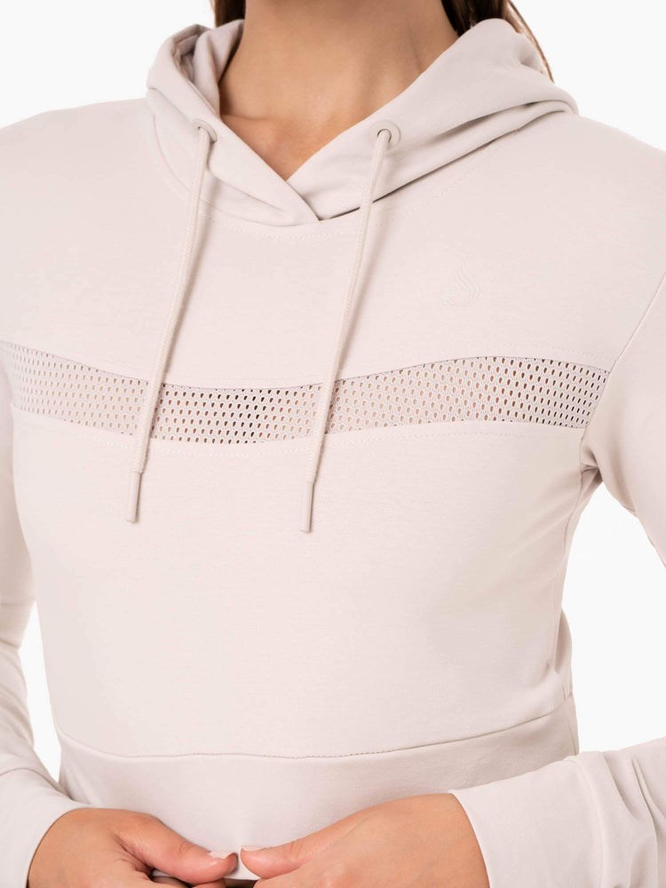 Ryderwear Hybrid Fitted Hoodie Ivory | MBA-504791