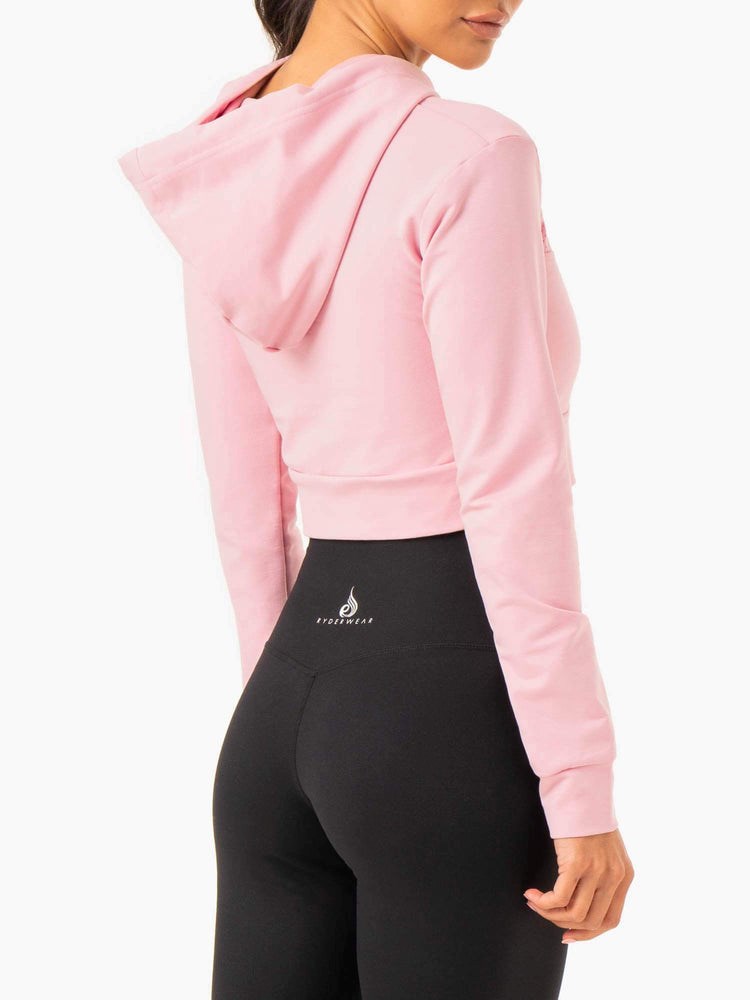 Ryderwear Hybrid Fitted Hoodie Rosa | IHY-097635