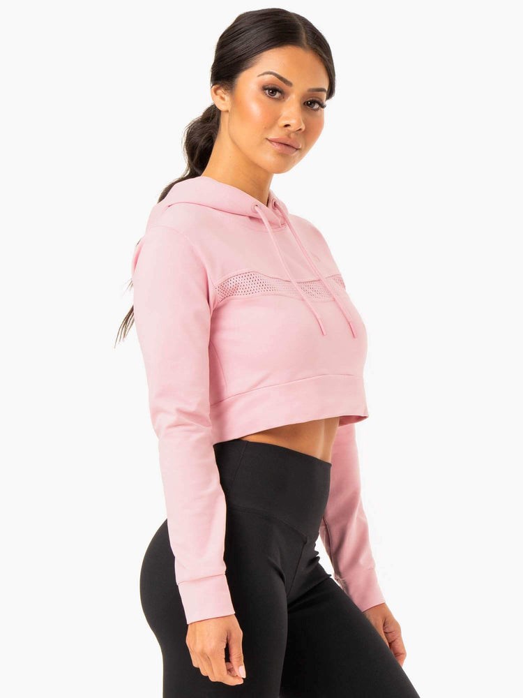 Ryderwear Hybrid Fitted Hoodie Rosa | IHY-097635