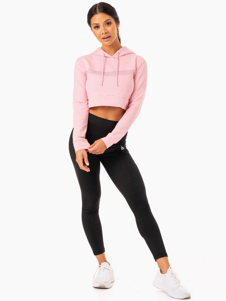 Ryderwear Hybrid Fitted Hoodie Rosa | IHY-097635