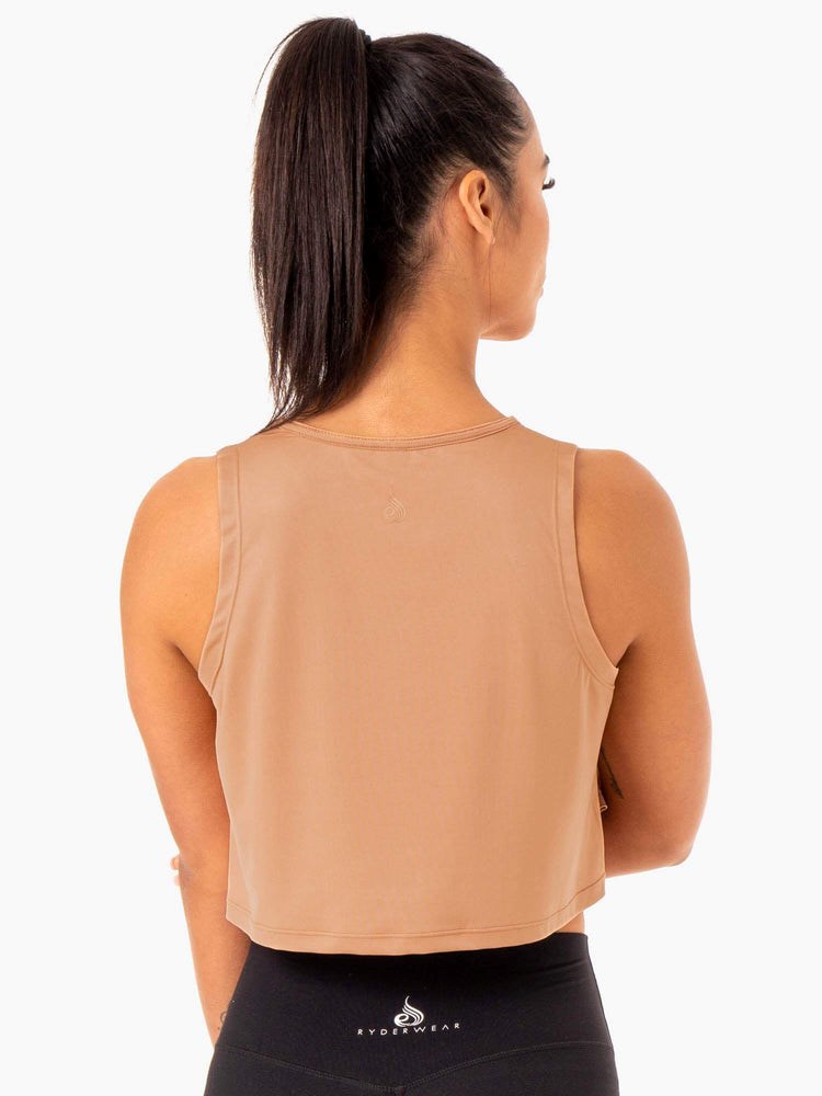 Ryderwear Hybrid Muscle Tank Tan | PRX-925183