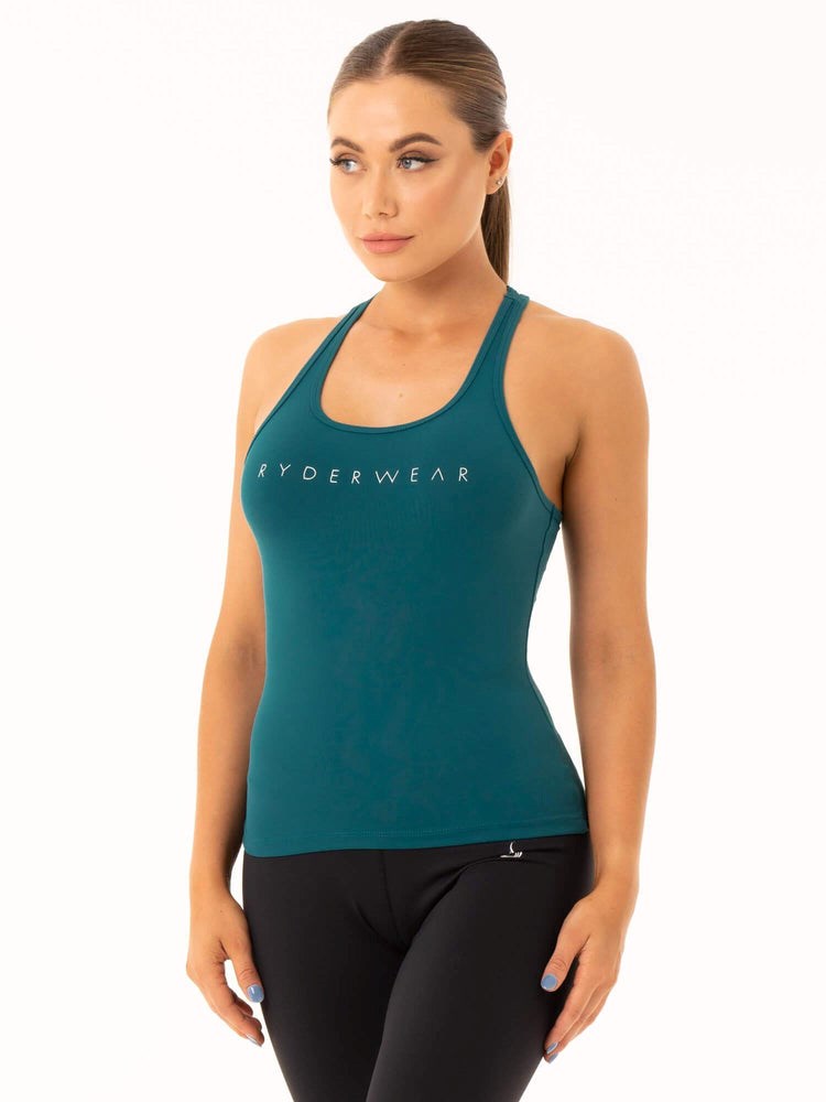 Ryderwear Hype Racer Back Tank Emerald | JSW-167930