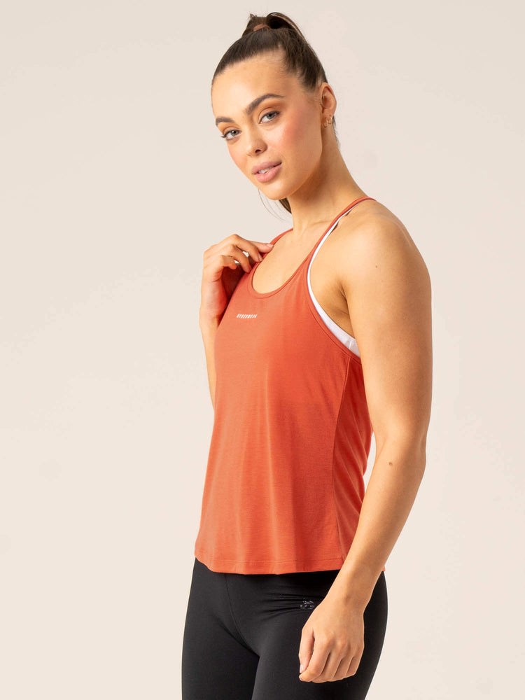 Ryderwear Intensity Relaxed Tank Terracotta | EFD-076915