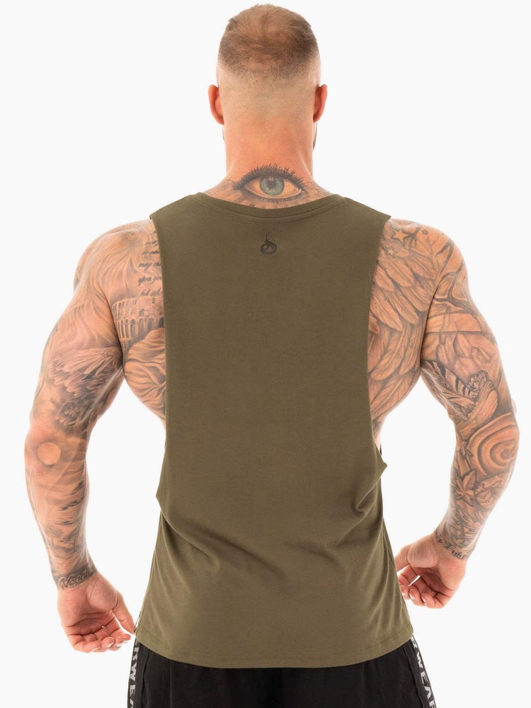 Ryderwear Iron Baller Tank Khaki | QTA-418396