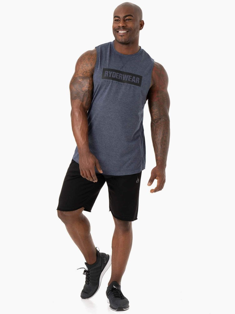 Ryderwear Iron Baller Tank Marinblå | RQW-873692