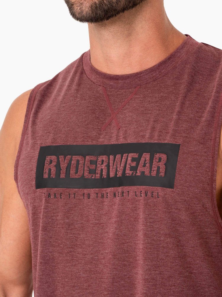 Ryderwear Iron Baller Tank Vinröda | CAS-026793