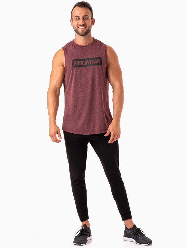 Ryderwear Iron Baller Tank Vinröda | CAS-026793