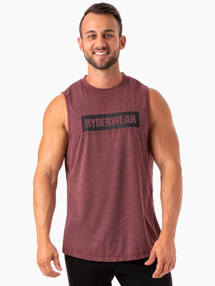 Ryderwear Iron Baller Tank Vinröda | CAS-026793