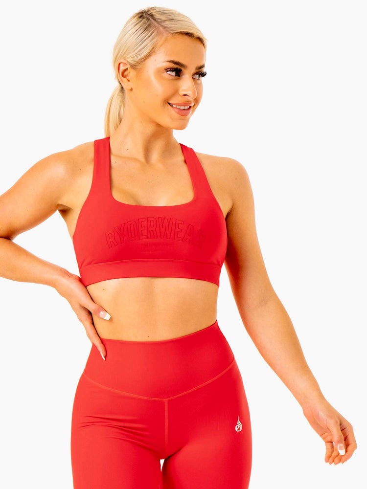 Ryderwear Knockout Racer Back Sports Bra Röda | XKF-596214