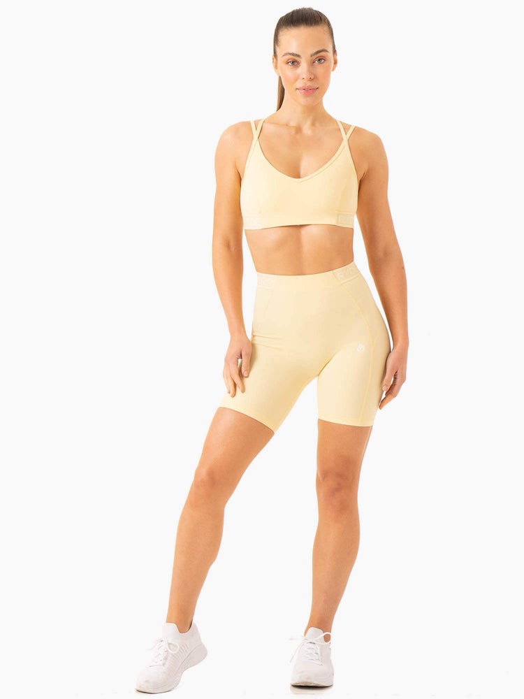 Ryderwear Level Up High Waisted Scrunch Shorts Butter | CFL-829175