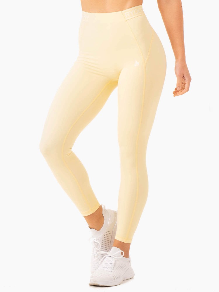 Ryderwear Level Up High Waisted Scrunch Leggings Butter | GBM-091587