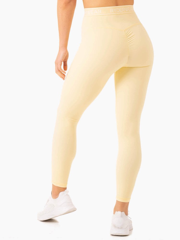 Ryderwear Level Up High Waisted Scrunch Leggings Butter | GBM-091587