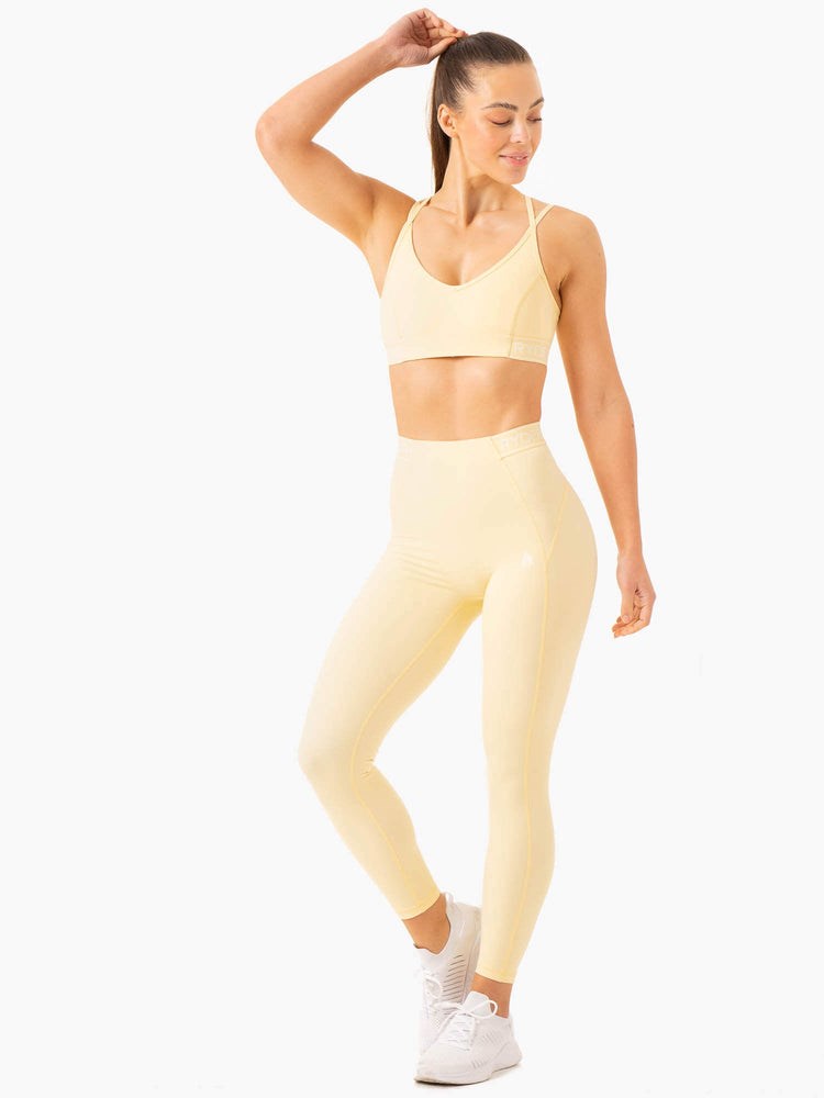 Ryderwear Level Up High Waisted Scrunch Leggings Butter | GBM-091587