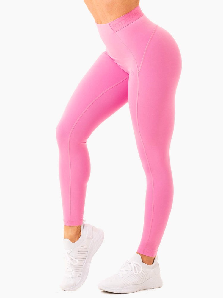 Ryderwear Level Up High Waisted Scrunch Leggings Rosa | OEB-187924