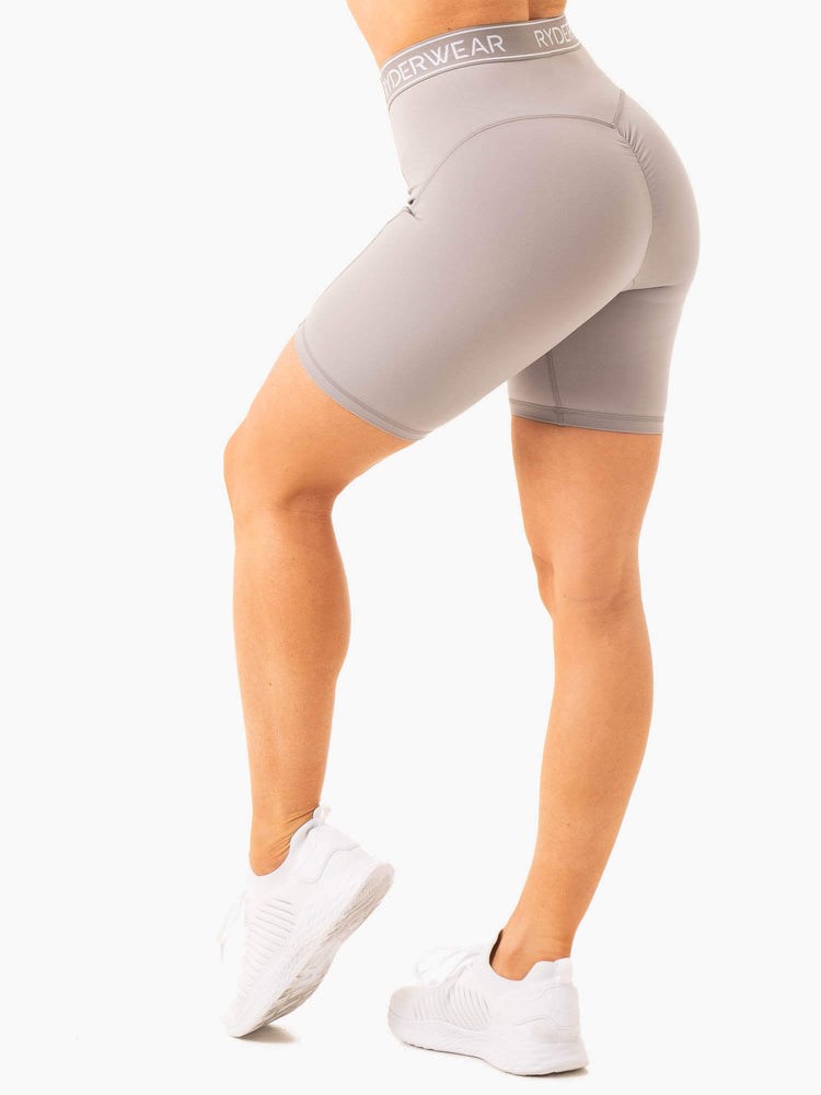 Ryderwear Level Up High Waisted Scrunch Shorts Grå | XEM-708926