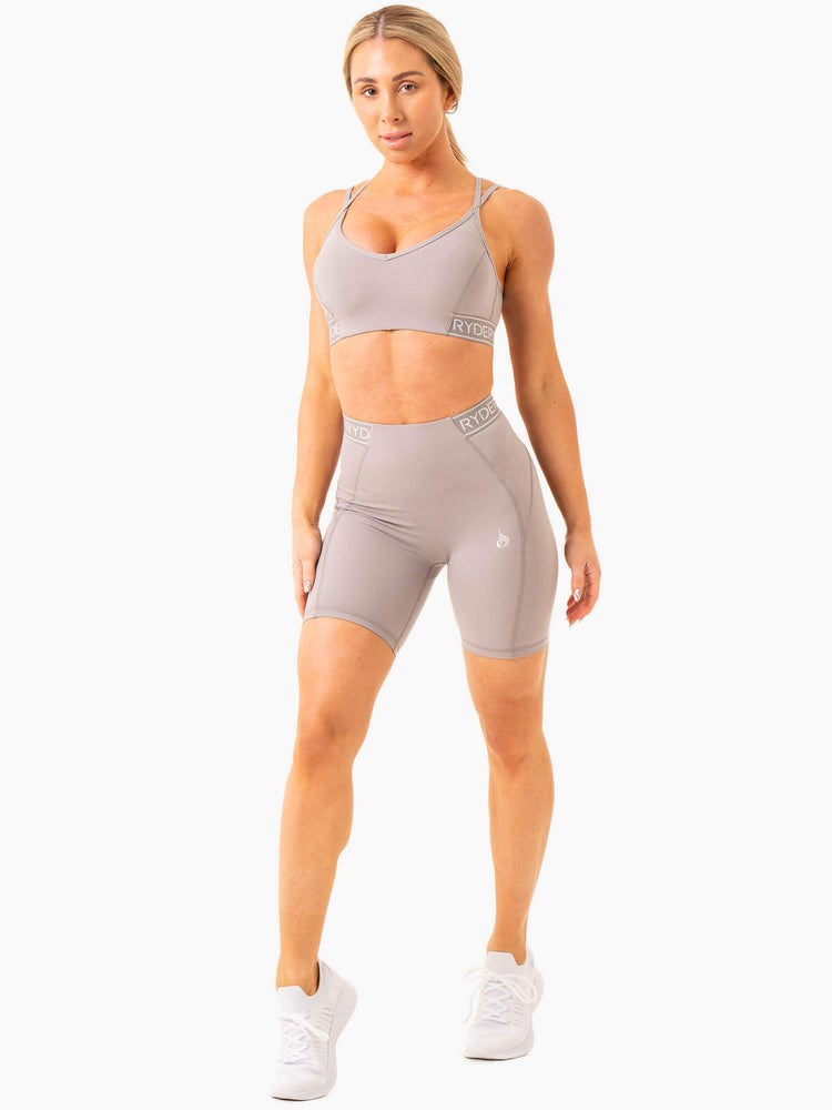 Ryderwear Level Up High Waisted Scrunch Shorts Grå | XEM-708926