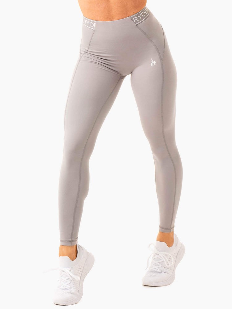 Ryderwear Level Up High Waisted Scrunch Leggings Grå | YKX-258476