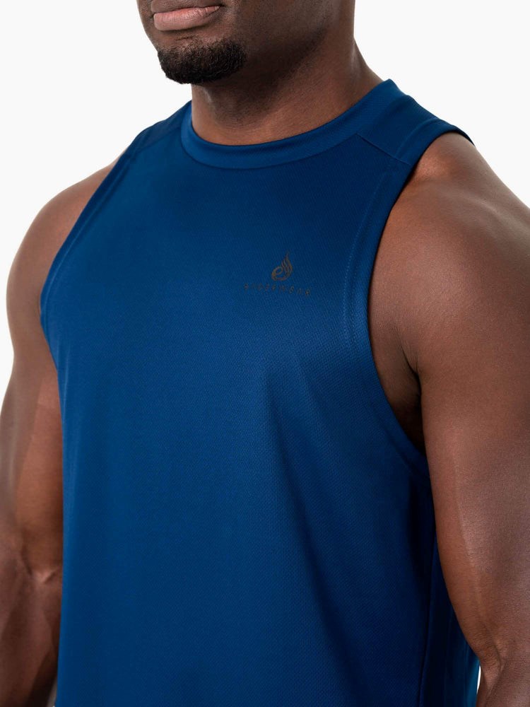 Ryderwear Lift Mesh Baller Tank Blå | AUW-134958