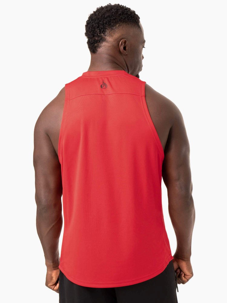 Ryderwear Lift Mesh Baller Tank Röda | ZRI-702185