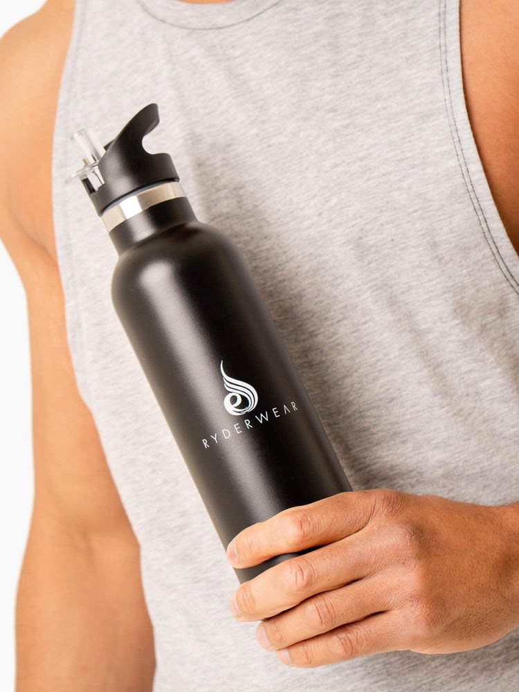 Ryderwear Metal Vatten Bottle Svarta | AYV-945601